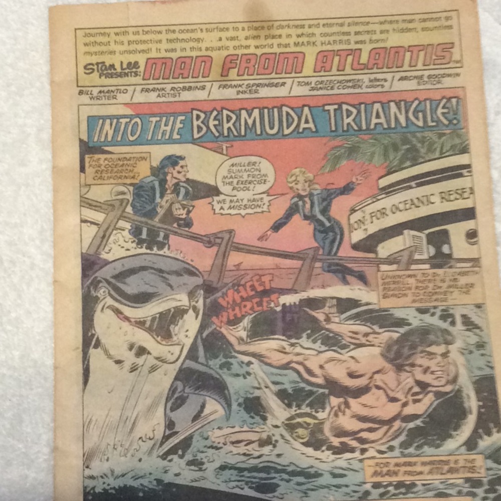 Vtg 1978 Man From Atlantis Marvel Comics book.